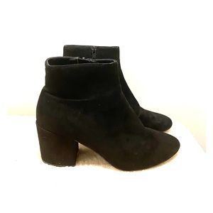 Black Faux Suede Booties